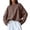 Brown, variant on cocolona Womens Loose Casual Pullover Sweatshirts Crew Neck Long Sleeve Solid Color Fall Tops