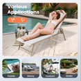 thumbnail image 4 of Pellebant 2‑Pack Outdoor Chaise Lounge Chairs – 5‑Position Aluminum Adjustable Patio Chaise Lounge with Rust Resistant Frame, Mix Color, 4 of 8