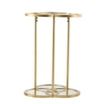 thumbnail image 4 of SEI Furniture Shirland Metal-Glass Geometric Accent Table in Gold-Clear, 4 of 5