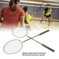 thumbnail image 3 of 2 Player Badminton Rackets, Flexible High Strength Lightweight Portable Alloy Shuttlecock Racket  Elasticity with Bag for Adults Teenager for Training Games, 3 of 8