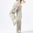 thumbnail image 4 of Kmdttou Cargo Pants Women Baggy Solid Color Fashion Casual Loose Broad Leg Full Length Pants, 4 of 6