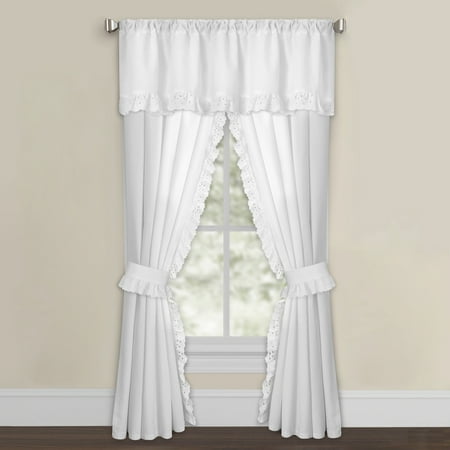 Ruffled Eyelet Window Panel Pair and Valance Collection (sold separately)