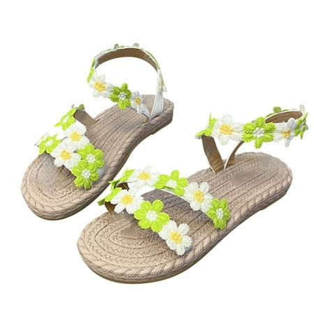 

Summer Saving Clearance! Kukoosong Flat Sandals for Women Beach Sandals Summer Non-Slip Causal Slippers Women s Sandals Green 41