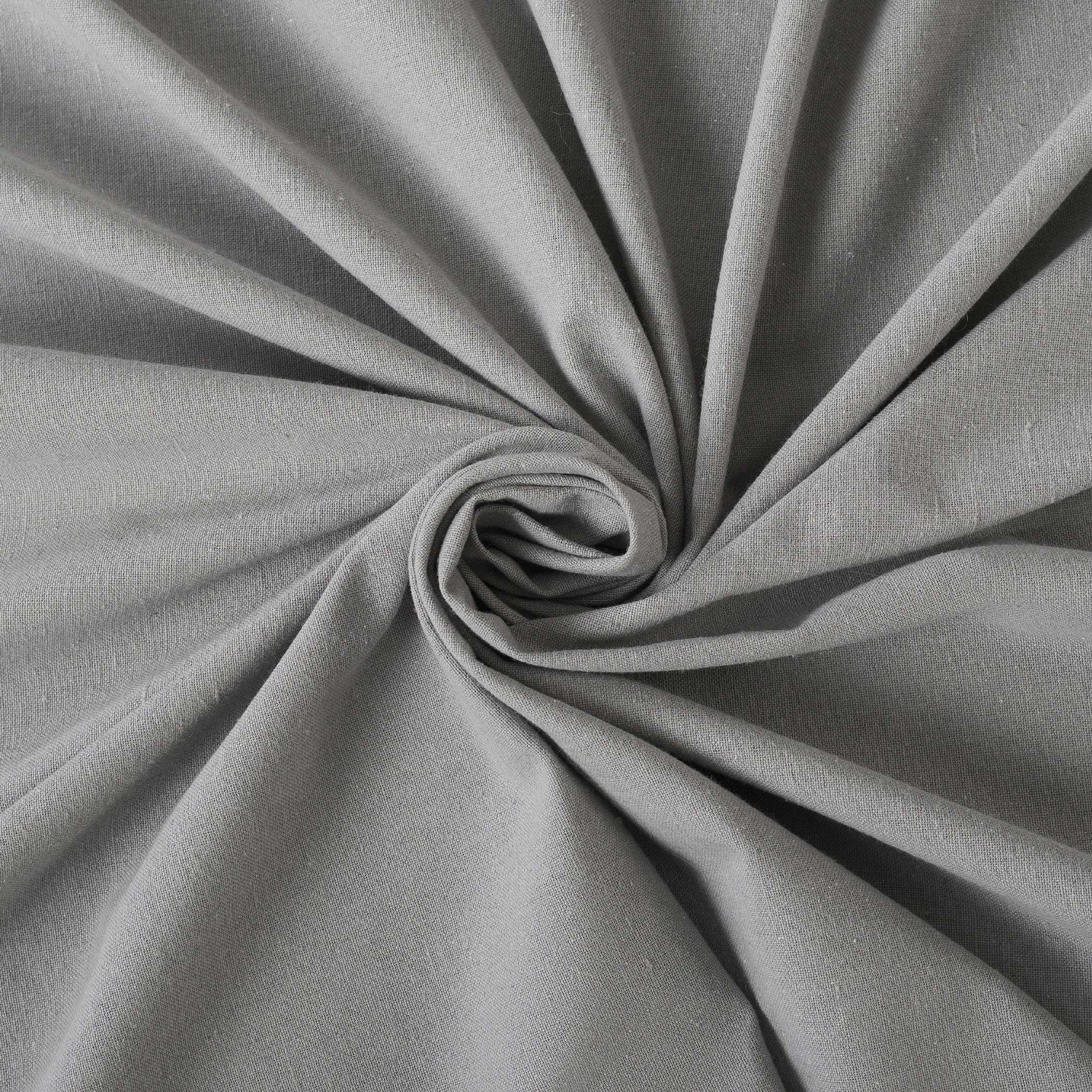 Archaeo  Cotton Blend Button Semi-Sheer  Tab Top Single Curtain Panel, 1 Panel, Gray, 40”W x 63"L
