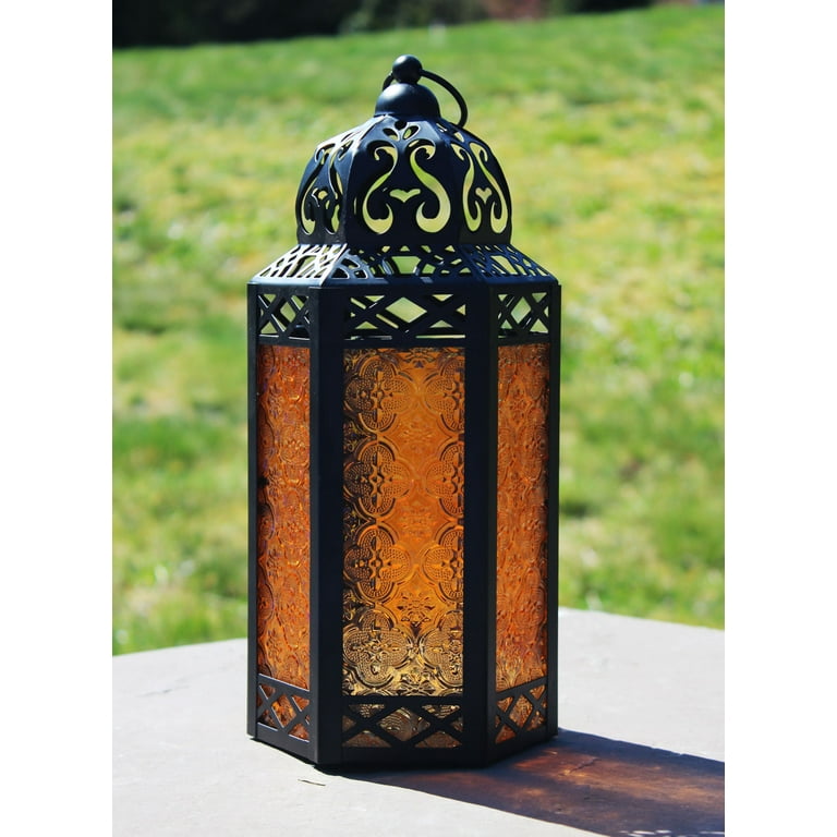 Vela Lanterns Indoor Outdoor Moroccan Candle Lantern Decorative Set of 3  for