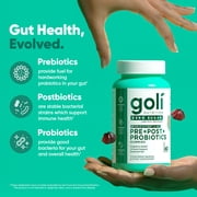 Goli Nutrition Pre-Post-Probiotic Zero Sugar Gummies, 60 Count
