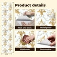 thumbnail image 5 of Vintage Peel and Stick Wallpaper 23.6in x 9.8ft Elegant Gold White Baroque Floral Ornamental Contact Paper Vinyl Waterproof Self Adhesive Wall Paper for Bedroom Shelf Cabinet Renter Friendly, 5 of 8