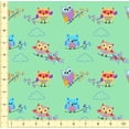 thumbnail image 1 of eloria Birds Cotton Fabric Squares&nbsp;Sewing Supplies Printed Fabric for , 1 Yard, Green, 1 of 2