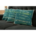 thumbnail image 2 of Ambesonne Saying Throw Pillow Cover 4 Pack, Retro Poster, 24", Jade Green Tan, 2 of 6