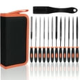 thumbnail image 4 of 13Pcs Small File Set with Cleaning Brush Premium Mini Metal Diamond Needle File Kit Carbon Steel Jewelry Glass File Hand Tool Portable Wood Plastic File Kit for Metal Marble, 4 of 9
