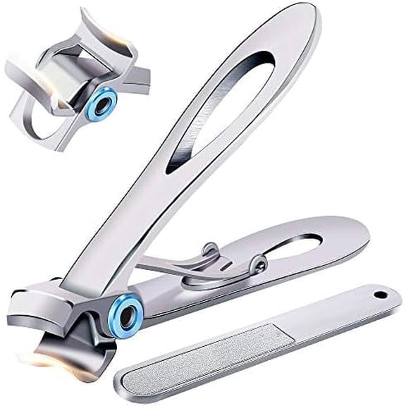 Nail Clippers for Thick Nails - Pretty Diva Wide Jaw Opening Oversized Nail Clippers, Stainless Steel Heavy Duty , Extra Large Toenail Clippers for