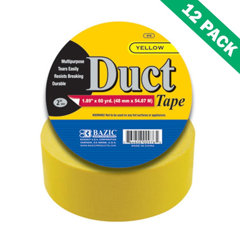 Colored Duct Tape Bulk, Yellow Waterproof 1.88 Heavy Duty Duct Tape