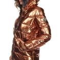 thumbnail image 6 of White Mark Women's Metallic Hooded Puffer Coat, 6 of 6