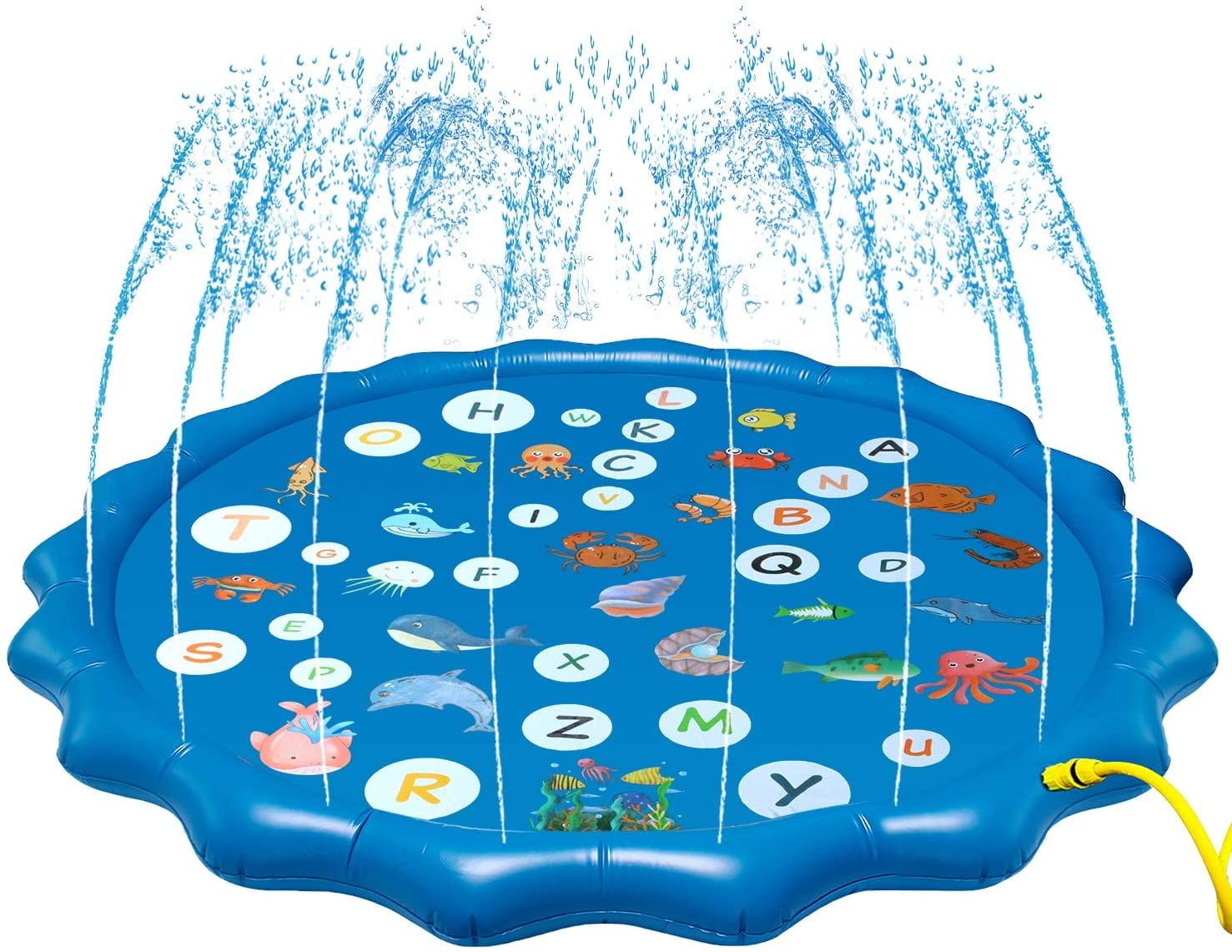 Details about   Large Kids Inflatable Water Spray Pad Sprinkler Mat Round Water Splash Play Pool 
