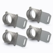 POWERTEC 4PK 4 Inch Aluminum Blast Gate, w/Anti Clog and Air Leak Seal for Dust Collection, 70326-P4