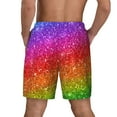 thumbnail image 3 of Kdxio Colorful Glitter Print Men'S Swim Trunks With Compression Liner 7 Inch Inseam Quick Dry Swim Shorts, 3 of 7