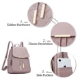 thumbnail image 3 of Mochila KKXIU de piel acolchada a la moda para mujer, color rosa, 3 of 7