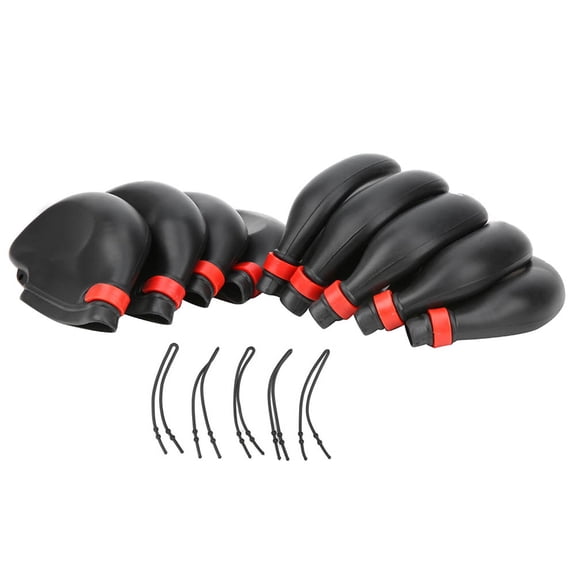 YLSHRF 9pcs Exquisite PVC Golf Club Iron Head Covers Protector Golf Putter Club Head Cover Sets,Golf Accessories,Golf Club Head Cover Sets