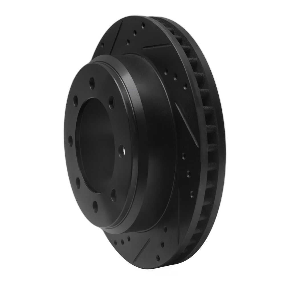 Dynamic Friction Company 633-54208L DFC Brake Rotor - Drilled And Slotted - Black