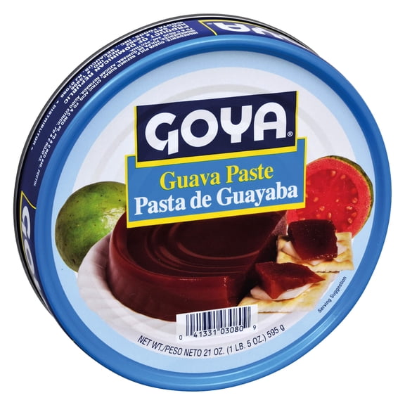 Guava Puree Paste by Goya, Guava Jelly for Breakfast Pastries, Guava Concentrate Jam Made With Guava Pulp, Pasta de Guava, Latin Cooking and Baking Kitchen Staple, 21 oz Can