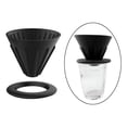thumbnail image 4 of S SERENABLE 2x Foldable Silicone Coffee Dripper Coffee Cups with Rings for Camping RV Black, 4 of 9