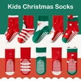 thumbnail image 2 of 5Pairs Baby Toddler Christmas Socks Kids Non Slip Grip Socks Xmas Cotton Winter Holiday Cozy Socks for Boy/Girl Children, 2 of 7