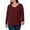 V Neck Burgundy, variant on JYLFC Womens V-Neck T-Shirts Long Sleeve Tops Casual Basic Shirts, Black 2XL