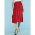 thumbnail image 3 of Made by Johnny Women's Lightweight Fold Over Flared Midi Skirt M RED, 3 of 6