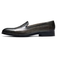 thumbnail image 2 of Santimon Men's Loafers Leather Formal Shoes Dress Shoes Slip-On Casual Shoes Gray US 6.5, 2 of 8