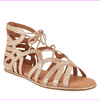 Gentle Souls Leather Lace-up Sandals - Break My Heart Gold 9 M