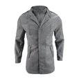 thumbnail image 4 of Men's Casual Trench Coat Mid Long Jacket Casual Belted Overcoat Winter Warm Overcoat Fall Winter Clothes, Grey, Size L, 4 of 4