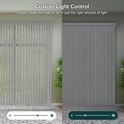 CHICOLOGY Large Vertical Blinds for Indoor Windows, Light Filtering PVC Slats, 78W X 84H, Easy Install, Privacy Shades for Sliding Glass Doors & Living Rooms, Oxford Gray