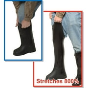 TREDS 12 Pull-On Stretch Rubber Overboots Black in Large (10.5-11.5)