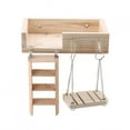 thumbnail image 3 of Juguetes de escalera para hámster, 3 piezas de madera para hámster que gatea, columpio para mascotas, juguete para hámster, rendimiento probado, 3 of 8