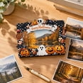 thumbnail image 5 of Qocolcyl Halloween Wooden Photo Frame, Spooky Pumpkin Black Cat Ghost Pattern Freestanding Tabletop Picture Frame, Rustic Wood Photo Ornament for Indoor Outdoor Home Party Halloween Decorations, 5 of 7