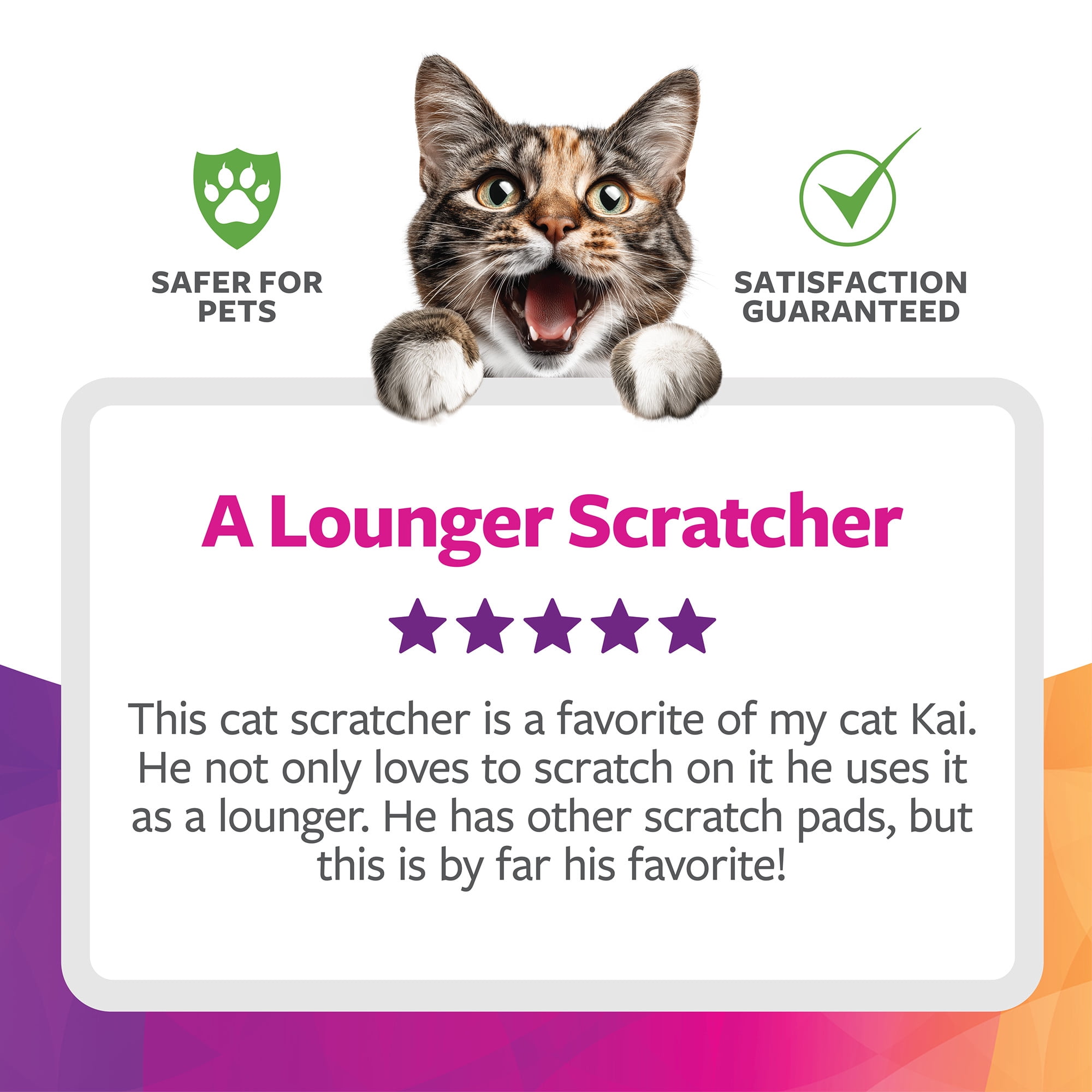 SmartyKat Super Scratcher & Scroll, Wide Corrugated Cat Scratcher for Indoor Cat & Kittens, Catnip Infusion Technology, Recycled Material, Brown