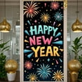thumbnail image 7 of Colorful Happy New Year Banner Firework Design New Year Banner Star Pattern Festive Holiday Banner for New Year Party Holiday Celebration Indoor Decoration, 7 of 7