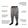thumbnail image 2 of Frogg Toggs Men's Pilot II Breathable Stockingfoot Guide Pant, Slate/Gray, Size 2XL, 2 of 5