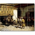 thumbnail image 1 of Ceramic Tile Mural-Edwin Weeks Historical Backsplash Tile Mural 21. 60" w x 48" h using (20) 12 x 12 ceramic tiles, 1 of 3