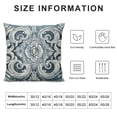 thumbnail image 5 of BANET Throw Pillow Cushion Cover , Leafy Ornaments in Cold Pastel Colors Vintage Historic, Decorative Accent Double-Sided Printing 12x12in, 5 of 5