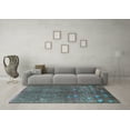 thumbnail image 3 of Ahgly Company Indoor Square Solid Light Blue Modern Area Rugs, 6' Square, 3 of 4