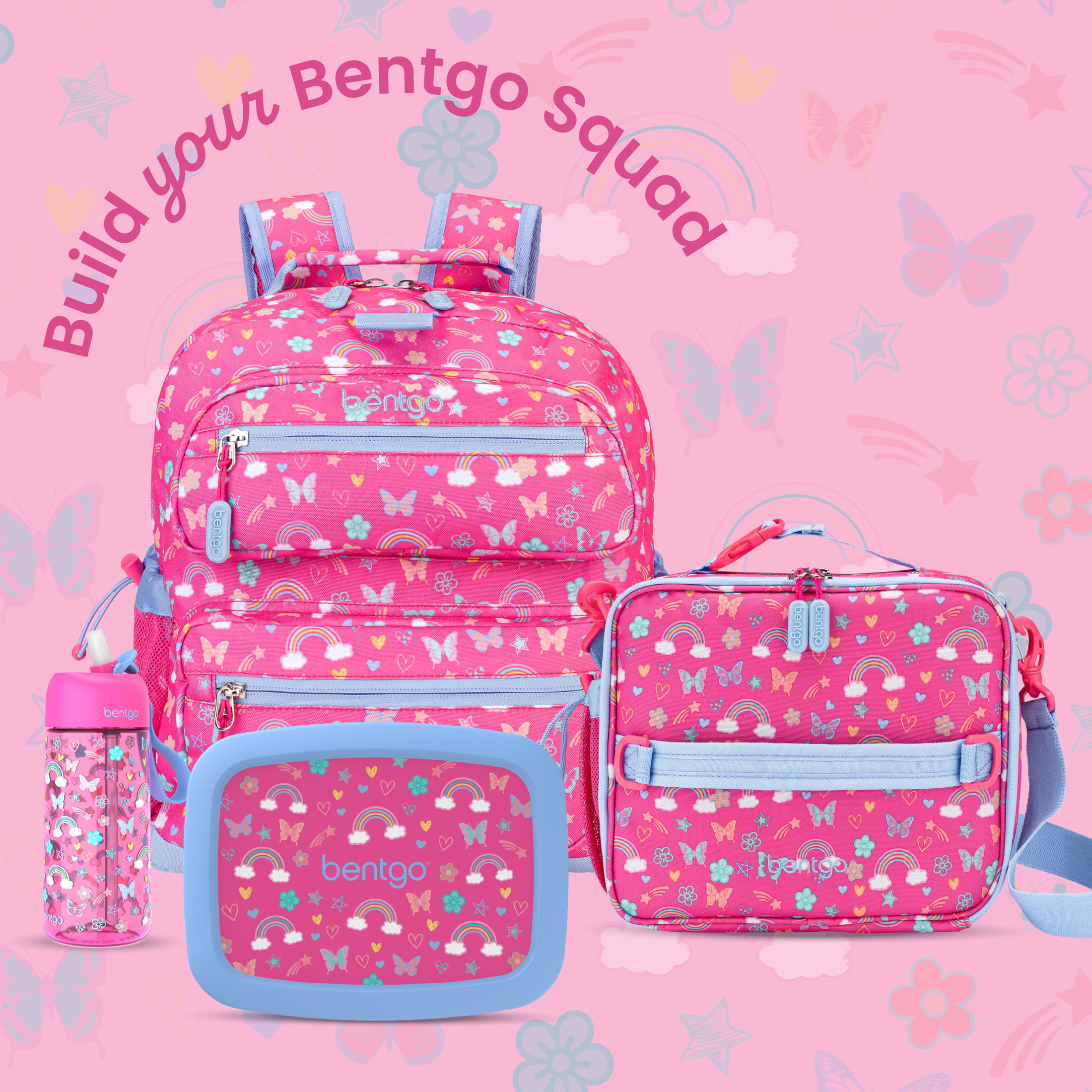 Bentgo Kids Prints Bento Lunch Box, Rainbows and Butterflies photo 3