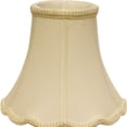 thumbnail image 3 of 18" Ivory Slanted Scallop Bell Monay Shantung Lampshade, 3 of 3