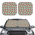 thumbnail image 2 of Hirioo Hand Drawn Strawberry for 2PCS Windshield Sun Shade Foldable | Front Windshield Shade for Sun, Heat and UV Rays-Small, 2 of 6