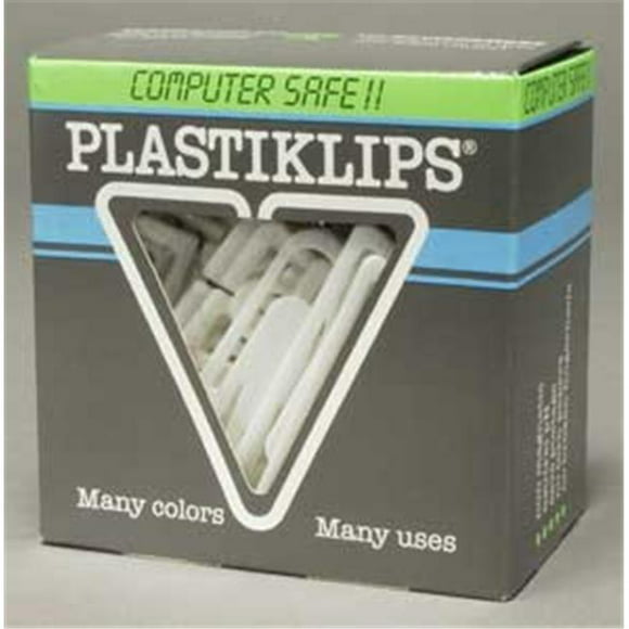 Plastiklips Pinces à Papier X Grand Format 50 Paquets Blanc ()