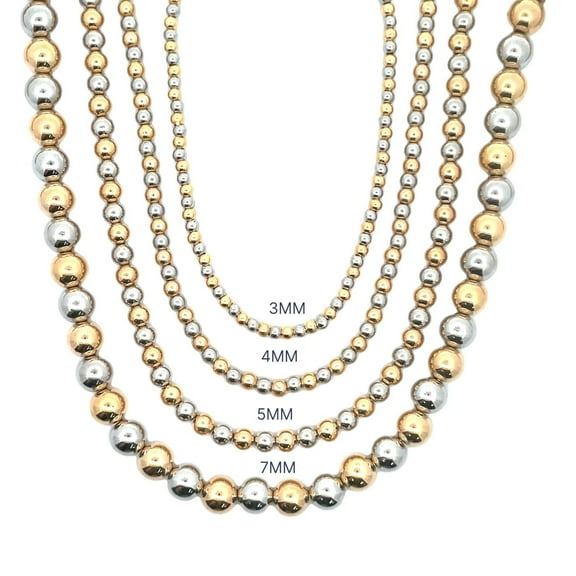 Two Toned Beaded Necklace (F267B/F266B/F266A/F215)
