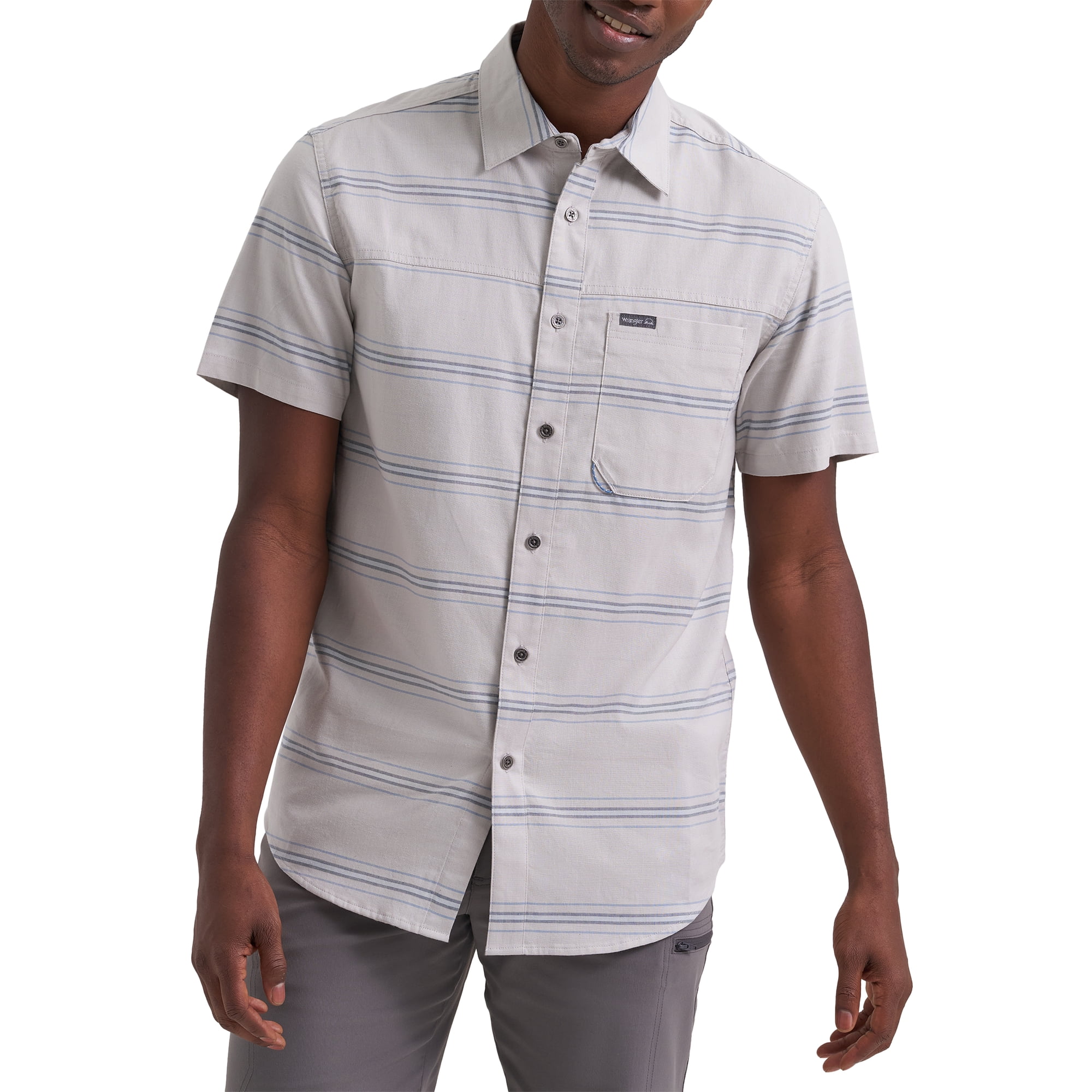 Wrangler® Outdoor Men's and Big Men's Single Pocket Short Sleeve Shirt, Sizes S-3XL