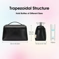 thumbnail image 4 of Cosmetic Makeup Bag Toiletry Pouch Make up Organizer for Women Cosmetic Handbag with Portable Flip Double Zipper for Travel, Black, 4 of 5