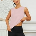 thumbnail image 5 of ZyeKqe Women's Workout Tops Sleeveless Yoga Tops Quick Dry Running T-Shirt Loose Tank Crop Tops, 5 of 7