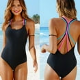 thumbnail image 1 of FAFWYP Sexy Halter Criss Cross One Piece Bathing Suit Print Monokini Bikini Set Tummy Control Swimsuit Swimwear Beachwear for Women, 1 of 6